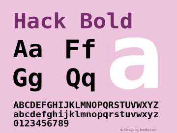 Hack Bold 1.0.1 Font Sample