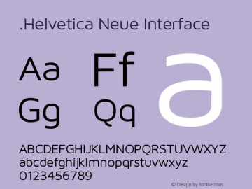 .Helvetica Neue Interface 超细体 10.0d35e1图片样张