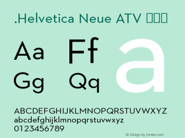 .Helvetica Neue ATV 常规体 10.0d35e1 Font Sample