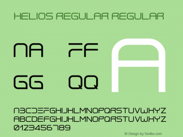 Helios Regular Regular Version 1.00 March 4, 2015, initial release Font Sample