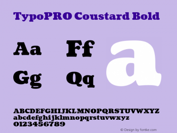 TypoPRO Coustard Bold Version 1.000;图片样张