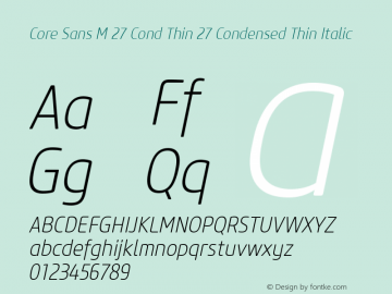 Core Sans M 27 Cond Thin 27 Condensed Thin Italic Version 1.000;com.myfonts.s-core.core-sans-m.cn-extra-light-italic.wfkit2.3XiK图片样张