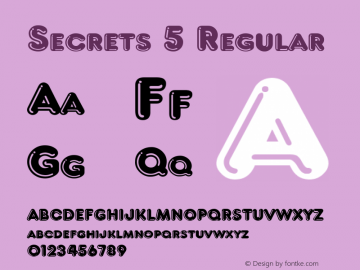 Secrets 5 Regular 1.0 Tue Apr 25 20:58:05 1995 Font Sample