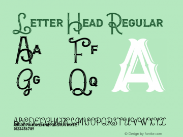 Letter Head Regular Version 1.00 June 30, 2015, initial release图片样张