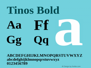 Tinos Bold Version 1.23图片样张