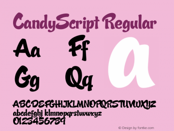 CandyScript Regular 1.0 March 2007;com.myfonts.easy.sudtipos.candy-script.candy-script.wfkit2.version.49VA图片样张