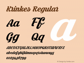 Krinkes Regular Version 1.000;com.myfonts.easy.mawns.krinkes.regular.wfkit2.version.4nGr Font Sample