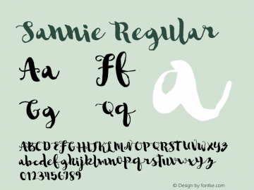 Sannie Regular 1.000 Font Sample