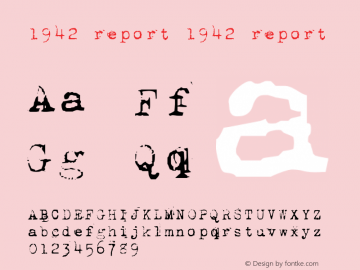 1942 report 1942 report 2001 Freeware图片样张