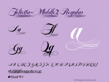 Felicita-Middle2 Regular 001.000;com.myfonts.wiescherdesign.felicita.middle-2.wfkit2.44YE Font Sample