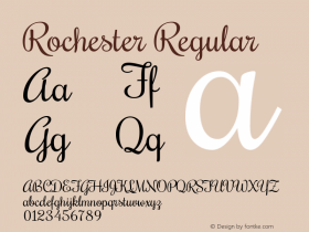 Rochester Regular Version 1.005 Font Sample