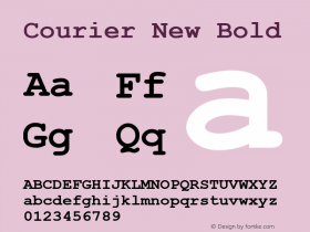 Courier New Bold MS core font:v1:00图片样张