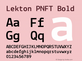 Lekton PNFT Bold Version 34.000图片样张