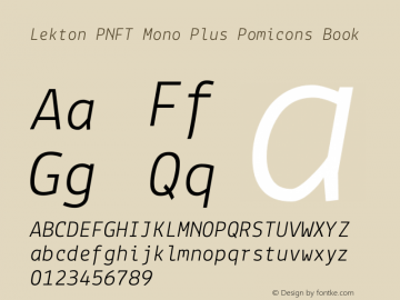 Lekton PNFT Mono Plus Pomicons Book Version 3.000图片样张