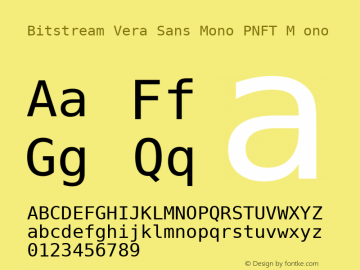 Bitstream Vera Sans Mono PNFT M ono Release 1.10 Font Sample