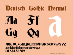 Deutsch Gothic Normal 1.0 Tue Jan 04 17:15:27 1994图片样张