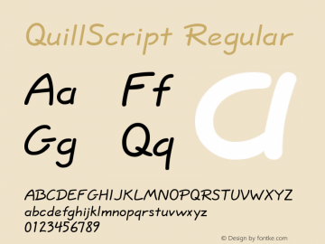 QuillScript Regular V1 Font Sample