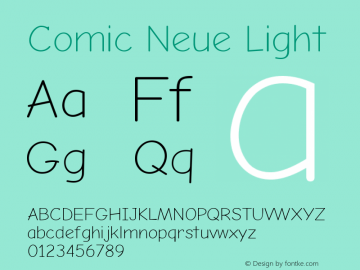 Comic Neue Light Version 001.001图片样张