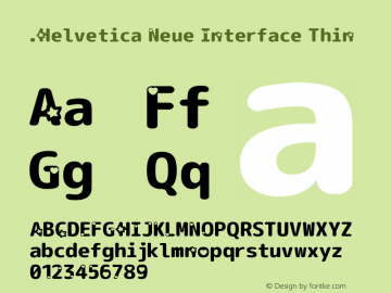 .Helvetica Neue Interface Thin 9.0d56e1图片样张