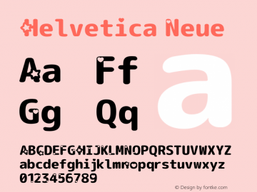 Helvetica Neue 紧缩粗体 9.0d45e1 Font Sample