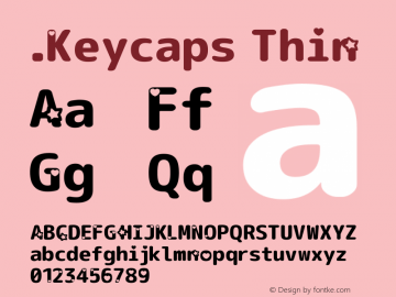 .Keycaps Thin 10.0d1e1 Font Sample