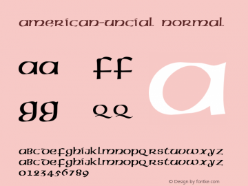 American-Uncial Normal 1.000 Font Sample