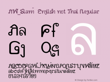 AW_Siam  English not Thai Regular Version 1.00  - 03.03.2012 Font Sample