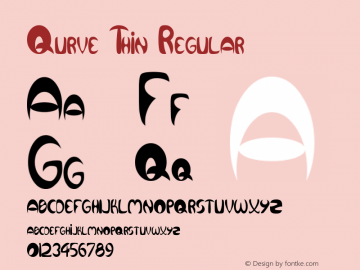 Qurve Thin Regular 3.1 Font Sample