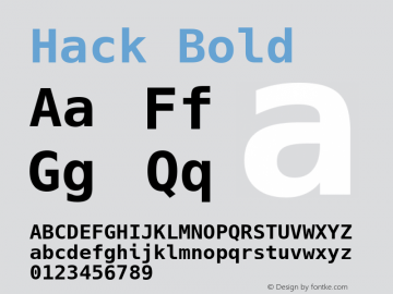 Hack Bold 1.3 Font Sample