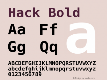 Hack Bold 1.3 Font Sample