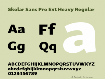 Skolar Sans Pro Ext Heavy Regular Version 1.000;PS 001.001;hotconv 1.0.56 Font Sample
