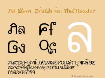 AW_Siam  English not Thai Regular Version 0.99 f  - 20.08.2004 Font Sample