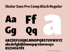 Skolar Sans Pro Comp Black Regular Version 1.000;PS 001.001;hotconv 1.0.56 Font Sample