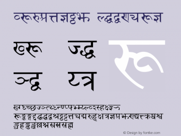 Sanskrit Regular Macromedia Fontographer 4.1.5 5/15/98 Font Sample