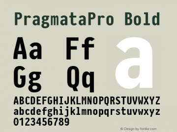 PragmataPro Bold Version 0.821图片样张