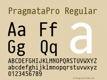 PragmataPro Regular Version 0.821图片样张