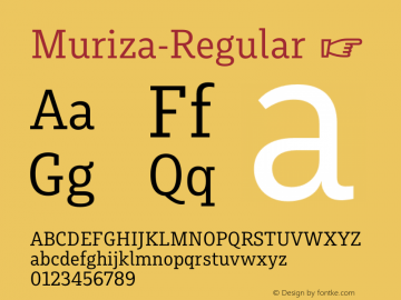 Muriza-Regular ☞ Version 2.036;com.myfonts.easy.type-me-fonts.muriza.regular.wfkit2.version.4cBt图片样张