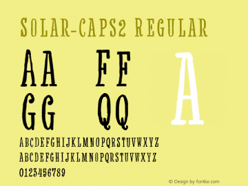 Solar-Caps2 Regular Version 001.001;com.myfonts.easy.andinistas.solar.caps-2.wfkit2.version.4q1v Font Sample