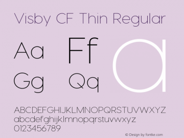 Visby CF Thin Regular Version 1.000图片样张