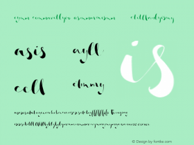 So Lovely Combo 1 Regular Version 1.0 Font Sample