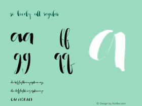 So Lovely Alt Regular Version 1.0 Font Sample