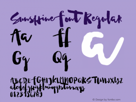 SunshineFont Regular Version 001 Font Sample