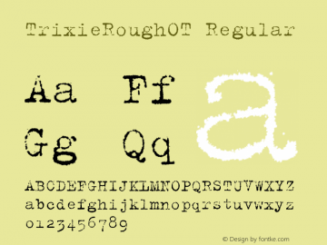 TrixieRoughOT Regular Version 7.504; 2008;com.myfonts.easy.fontfont.ff-trixie.rough-ot-light.wfkit2.version.3m9A图片样张