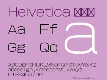 Helvetica 常规体 9.0d4e1 Font Sample