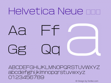 Helvetica Neue 超细体 10.0d35e1 Font Sample