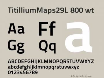 TitilliumMaps29L 800 wt Version 001.001图片样张