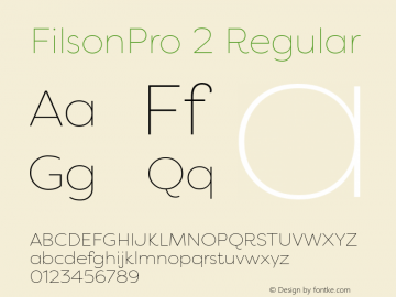 FilsonPro 2 Regular 1.000;com.myfonts.easy.mostardesign.filson-pro.thin.wfkit2.version.4dmi图片样张