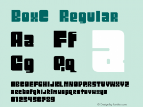 BoxC Regular Macromedia Fontographer 4.1 18.06.97 Font Sample