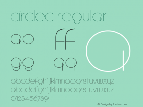 CircleC Regular Macromedia Fontographer 4.1 18.06.97 Font Sample