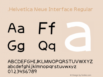 .Helvetica Neue Interface Regular 10.0d35e1图片样张